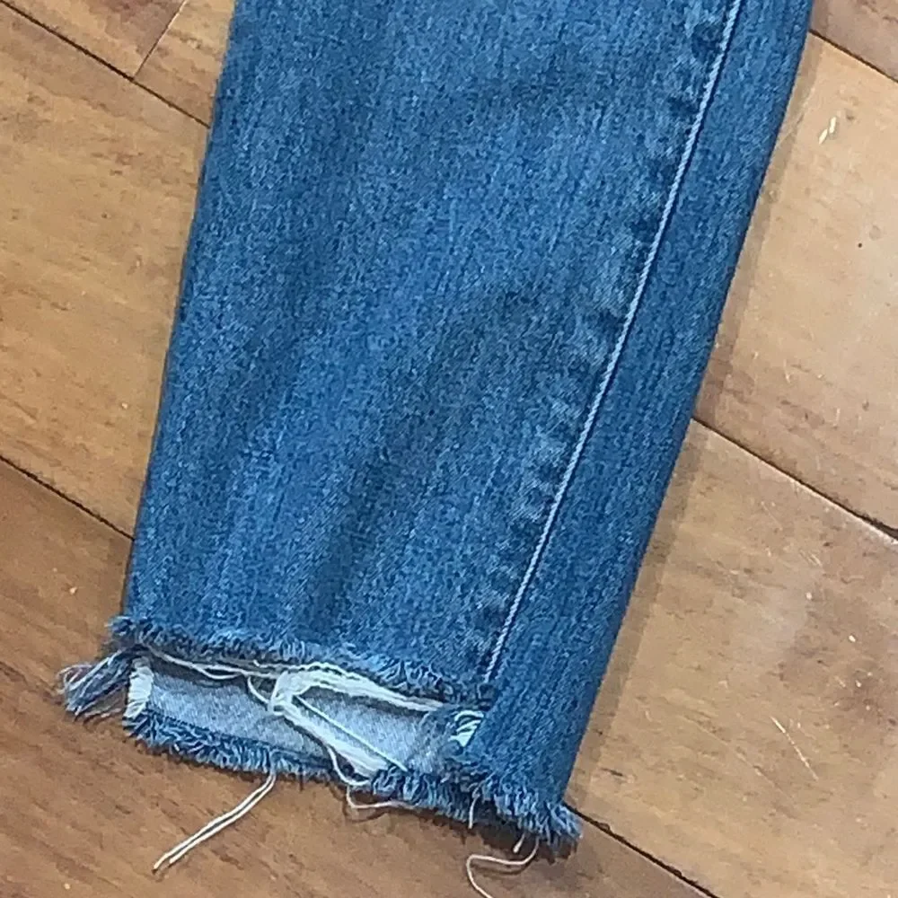 Madewell Classic Distressed Blue Ankle Jeans size 27